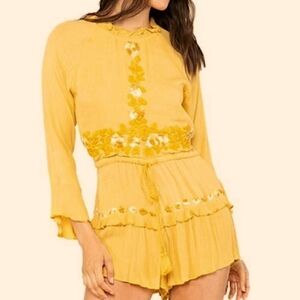 Raga romper embroidered women's size medium regular
